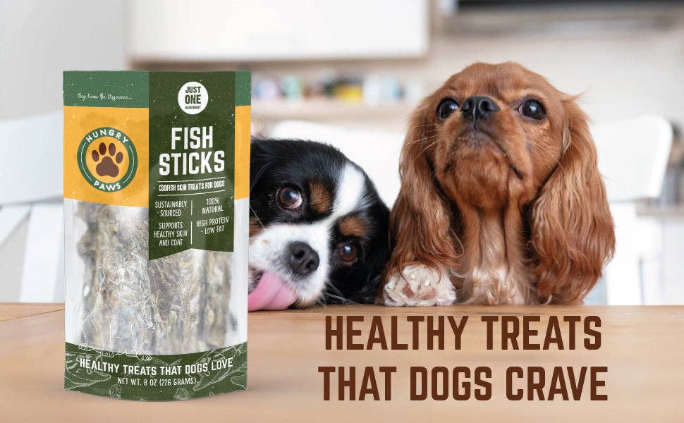 Hungry Paws - Vente Friandises – chien - Bâtonnets en peau de cabillaud pour chiens - 8 oz (227 g)4