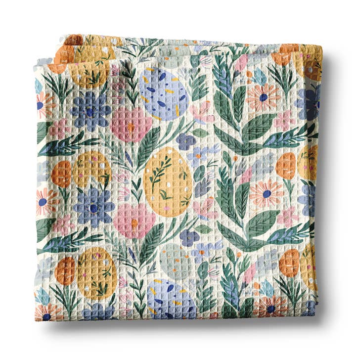 Easter Bunny Rabbit Spring Egg Kitchen Towel Waffle Baking for wholesale by Canary Road