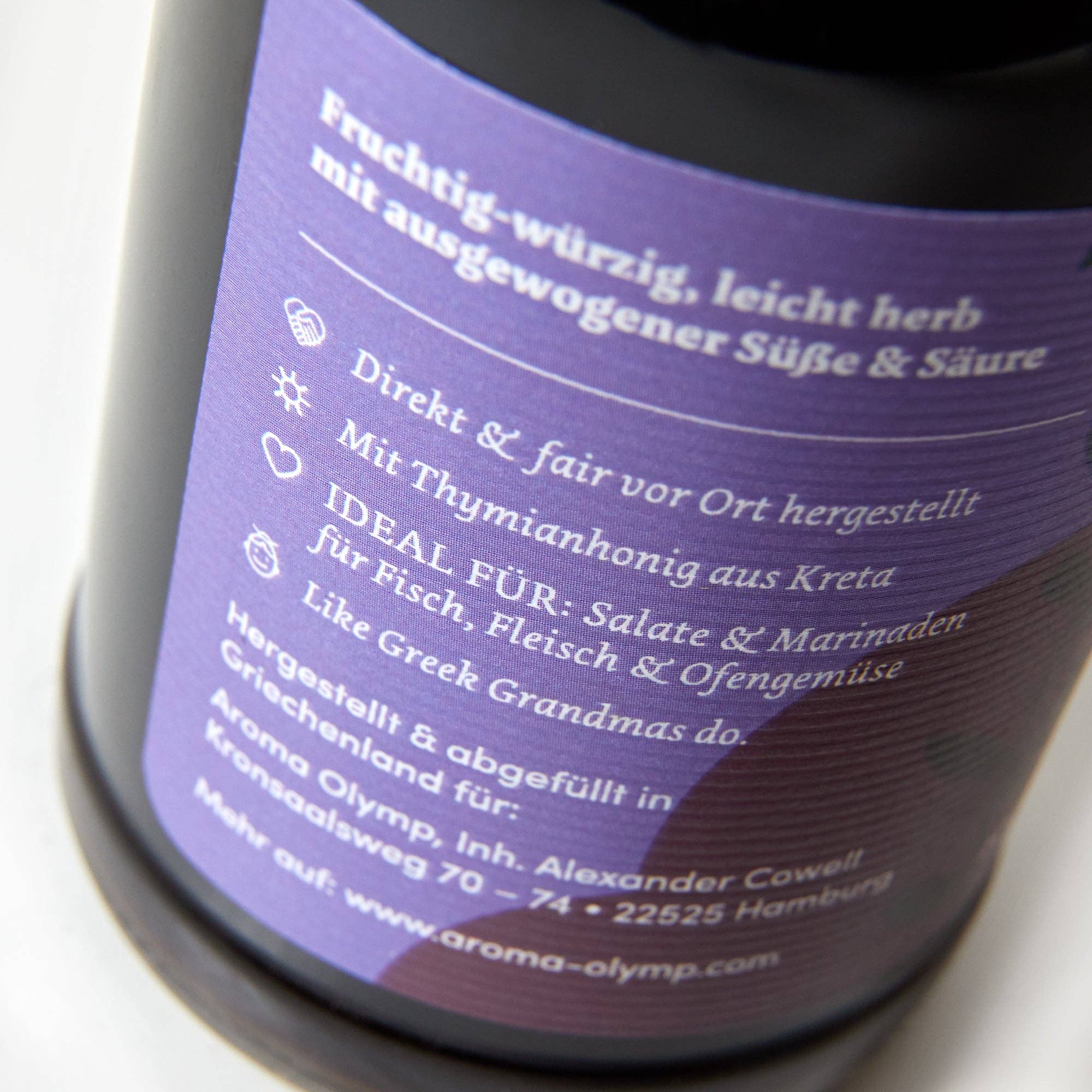 Aroma Olymp - Wholesale Vinegar - Organic Balsamic Cream with Thyme Honey2