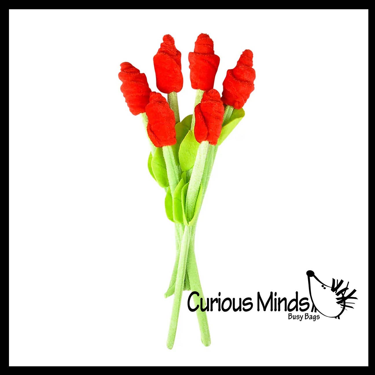 Curious Minds Toys - Wholesale Stuffed/Plush Toy - Kids & Baby - 1 Plush Rose Toy - Plush Wire Flower Rose Novelty Toy Favors2