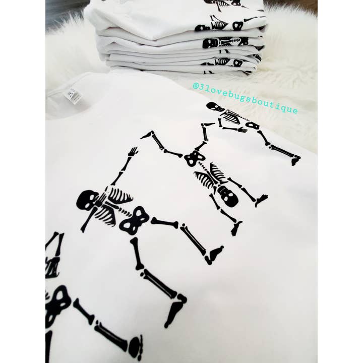 Halloween Shirt(Fall/Dancing Skeleton Shirt) for wholesale by 3lovebugsboutique