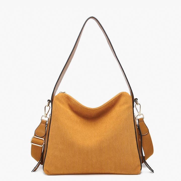 Jen & Co. - Wholesale Satchel - Women's - M2594 Michaela Slouchy Hobo w/ Guitar Strap