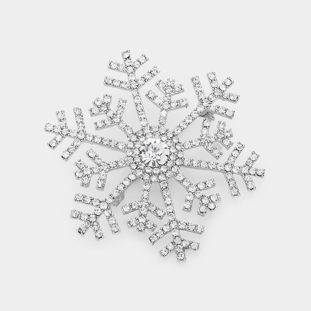 Sensibling Corp. – wholesale Brooch – Crystal Pave Snowflake Pin Brooch / Pendant3