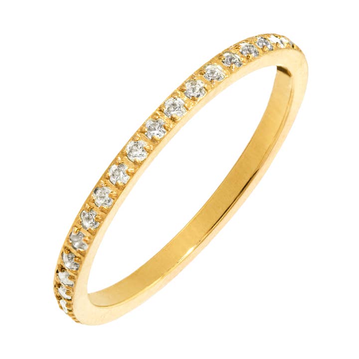 Schmuckkollektiv GmbH - Wholesale Multi-Stone Ring - Weißer Glitzerring Gold0