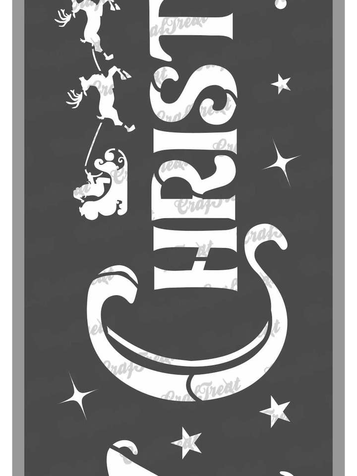 Plantilla de feliz Navidad de CrafTreat, 3 x 12 pulgadas para venta al por mayor de CrafTreat