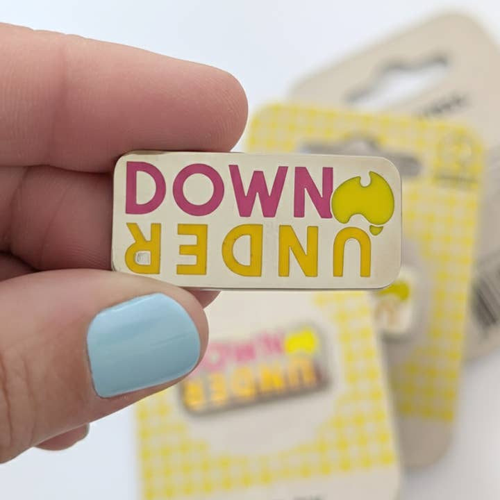 Bushpress - Wholesale Lapel Pin/Button - Down Under enamel pin, orange4