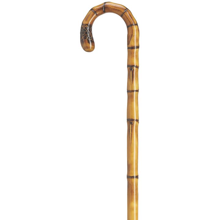 Harvy Canes - Wholesale Sporting Accessories - Imported Men's Genuine Chestnut Carved Root Nose Crook