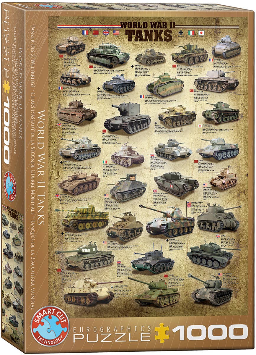 Eurographics Puzzles Europe - Wholesale Puzzle - Adult - World War II Tanks0