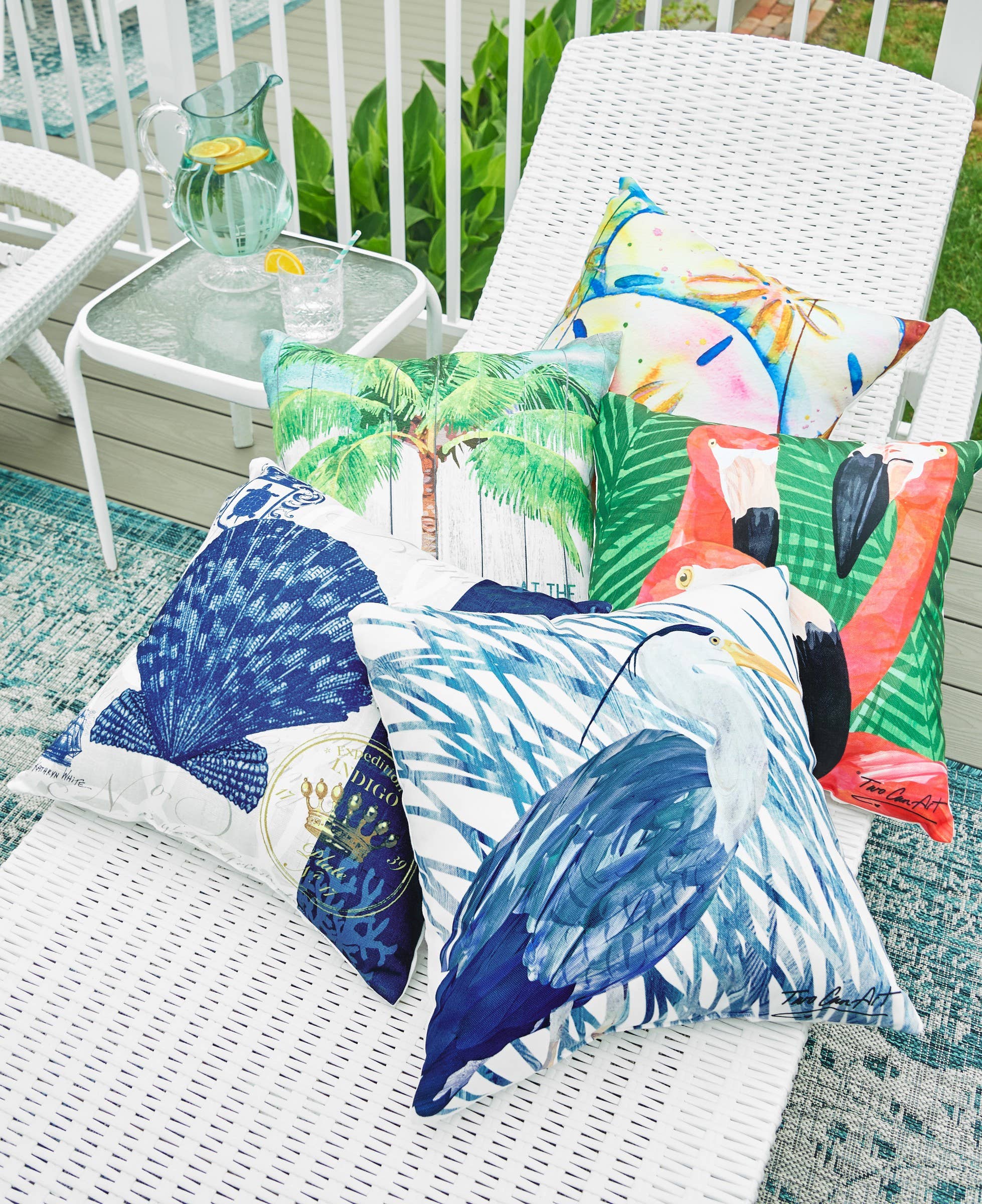 C&F Home - Wholesale Throw/Decorative Pillow - Coastal Blue Heron Bird Indoor/Outdoor Throw Pillow1