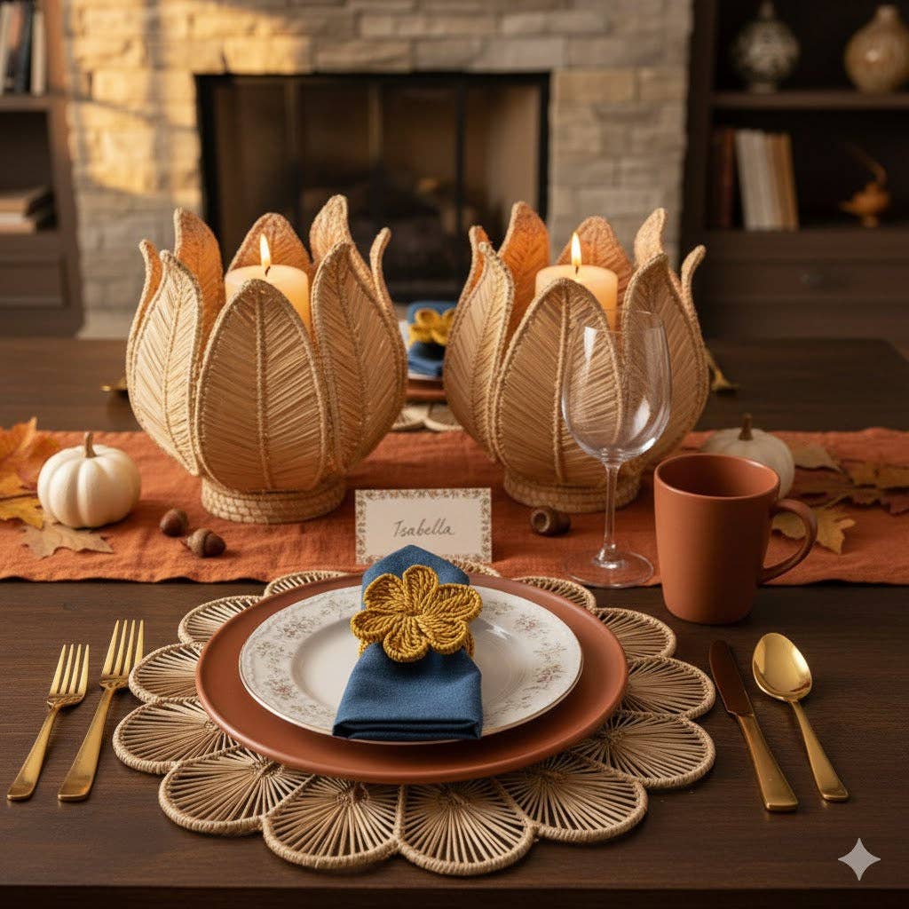 Macondo Forever – Individuais por atacado – Camilla Base de Copo em Palha de Iraca Feita à Mão1