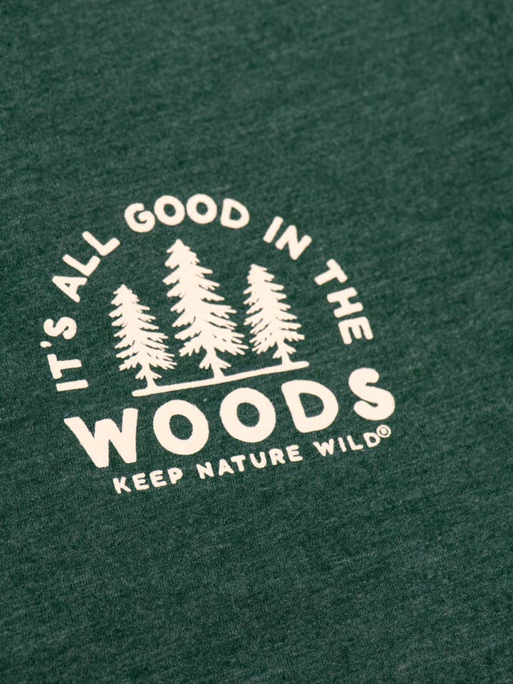 Keep Nature Wild - Wholesale Screen Printed T-Shirt - Unisex - Good in the Woods Unisex Tee | Heather Forest3