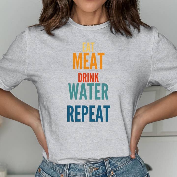 Carnivore T-Shirt Beef Butter Bacon Eggs Gift for wholesale by Peaches Mommy