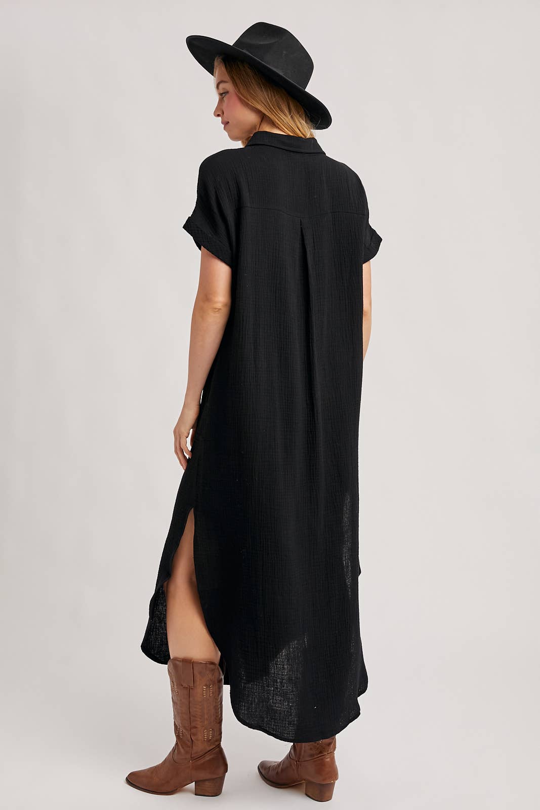 Bluivy - Wholesale Dress - Women's - BUTTON UP MAXI SHIRT DRESS WITH POCKET81