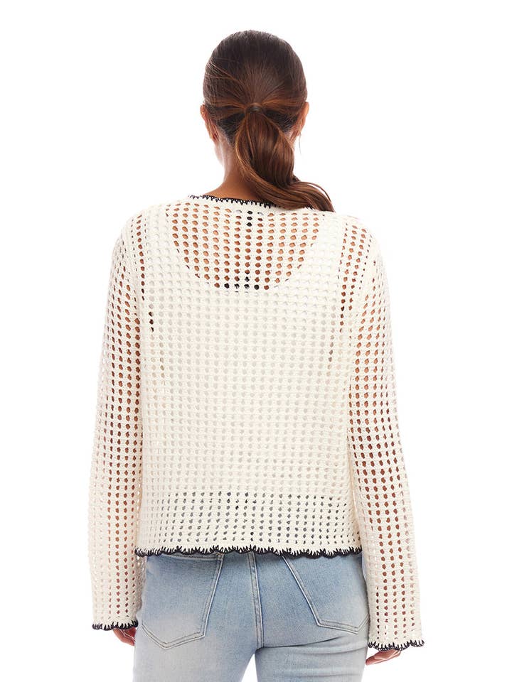 Natural Crochet Sweater for wholesale on Faire