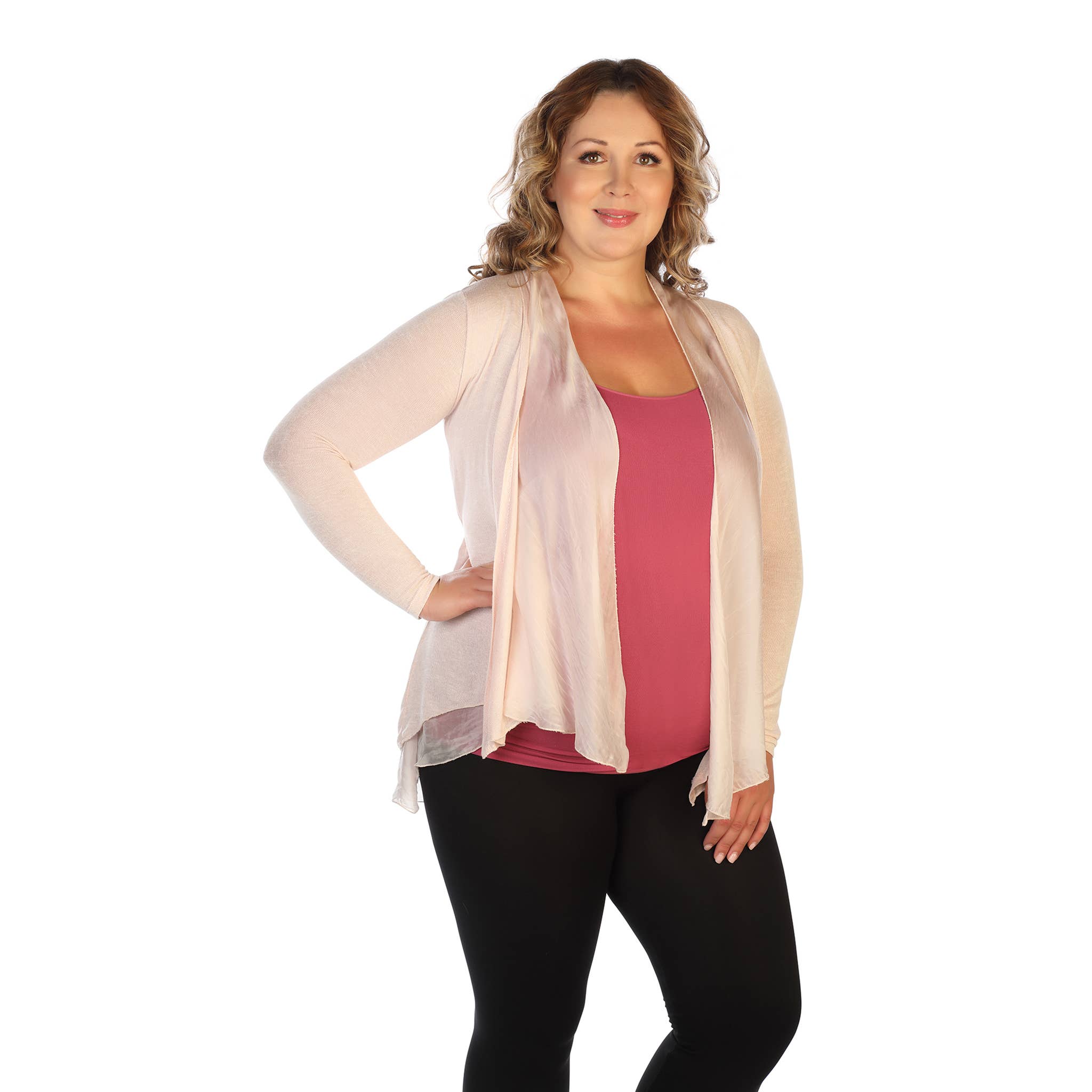 Skinnytees - Wholesale Cardigan - Women's - Silk and Knit Cardigan5