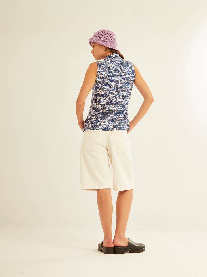 Blåvit Linne Skjorta för wholesale av XANTIK