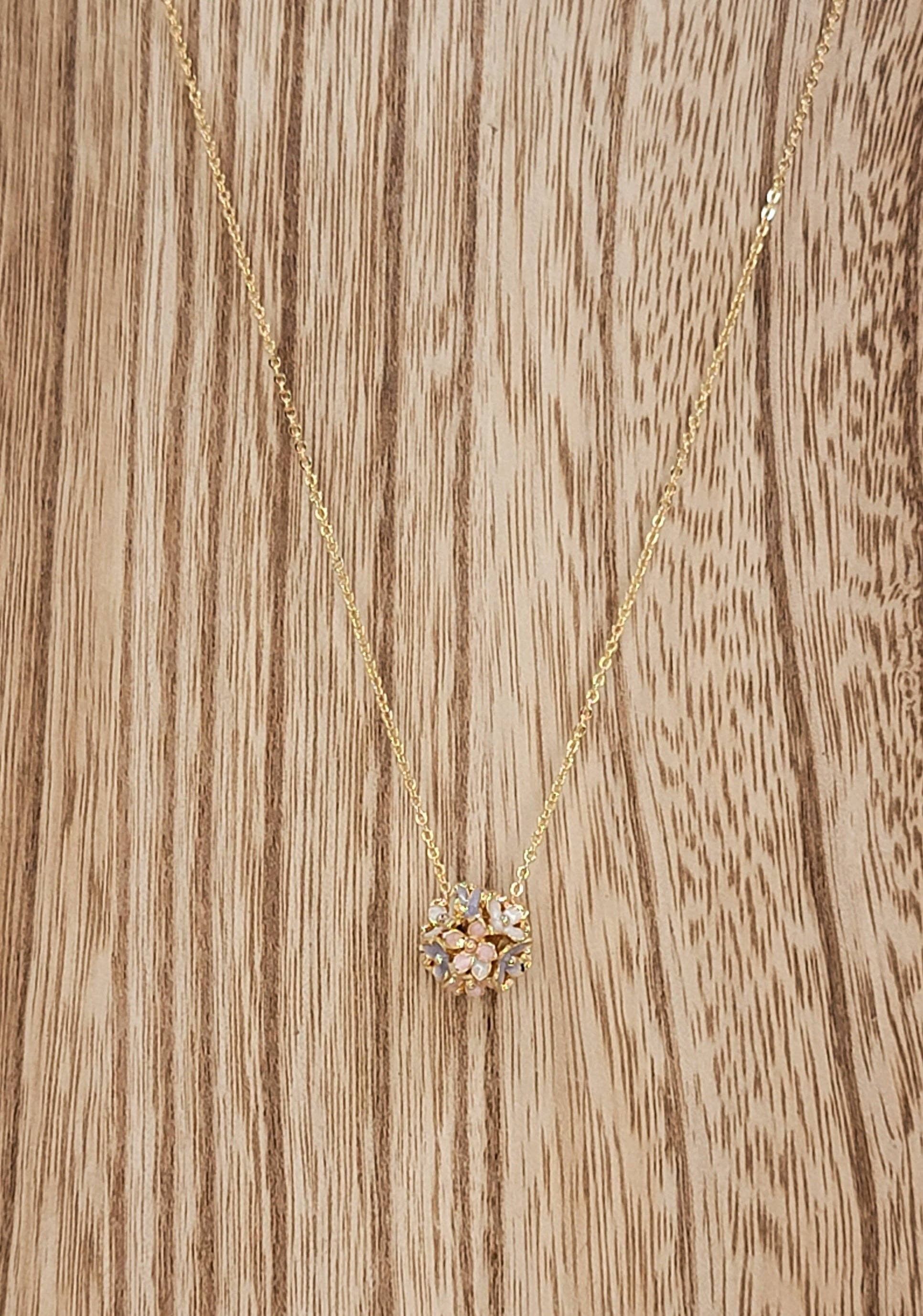 BETTYOH INC – wholesale Pendant/charm necklace – Painted Flower Ball Enamel Necklaces1