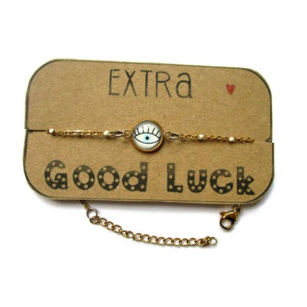 Armband med onda ögat i guld- eller silverfinish för wholesale av Dans l'Air du Temps Bijoux