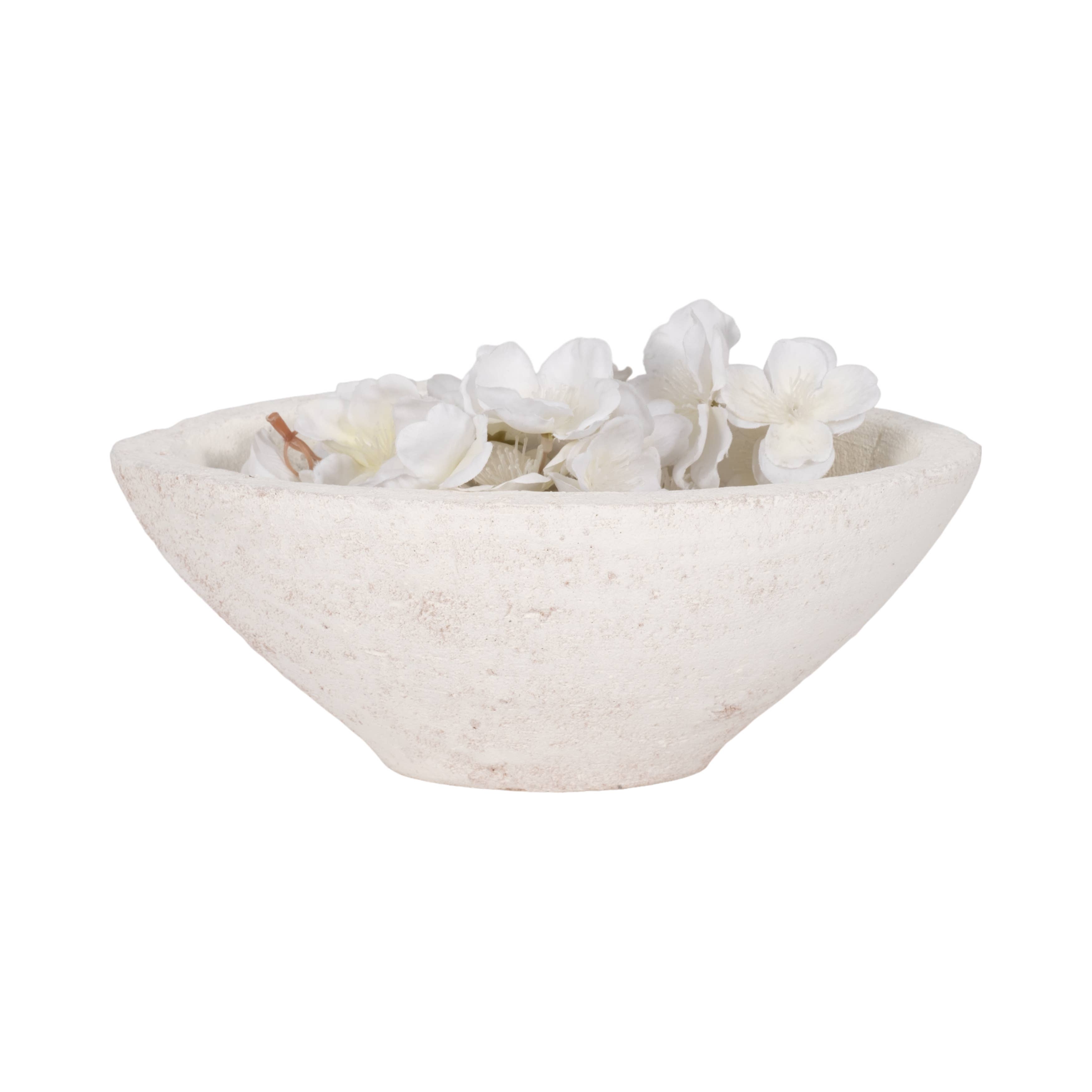 Sagebrook Home - Wholesale Decorative Plate/Dish/Bowl - Bowl - White Artisanal Terracotta, 10 in.6