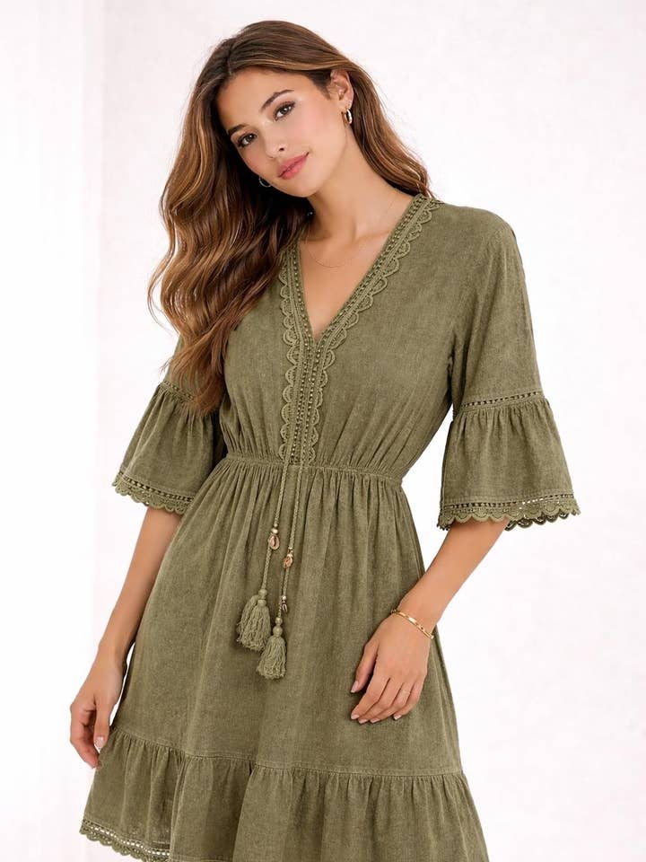 Bohemisk klänning 6218 för wholesale av L.STEVEN