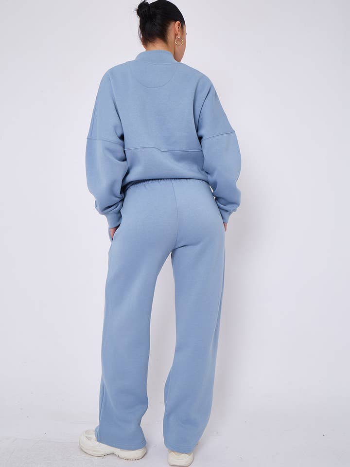 AX Labels - Wholesale Top & Pant Set (NOT Loungewear) - Women's - Oversized Bomber Style Fleece Zipper Co-ord95