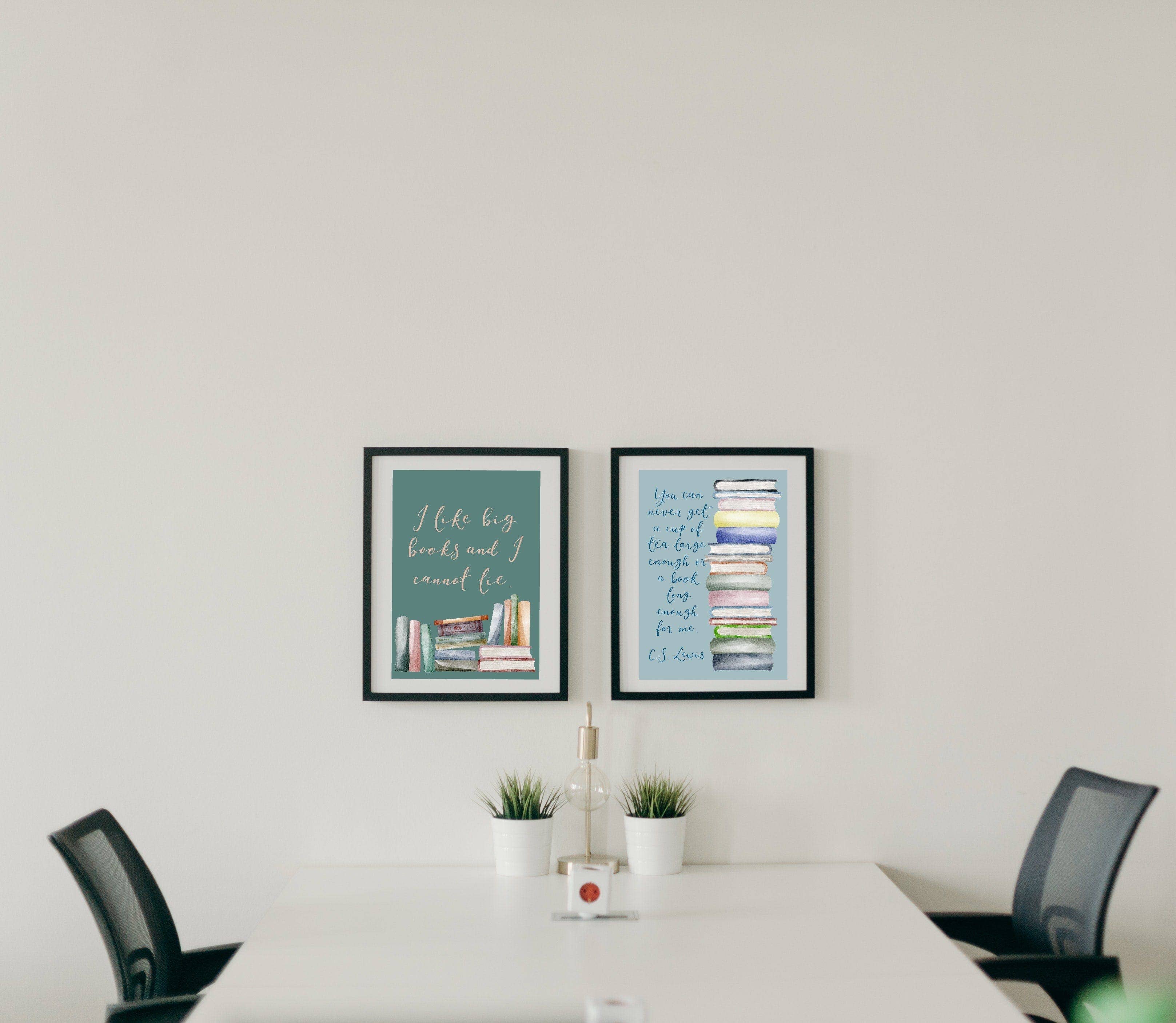 And Hope Designs - Cards, Stickers & Stationery - Wholesale Art Print - Bookish print, CS Lewis quote, book decor, blue wall art3