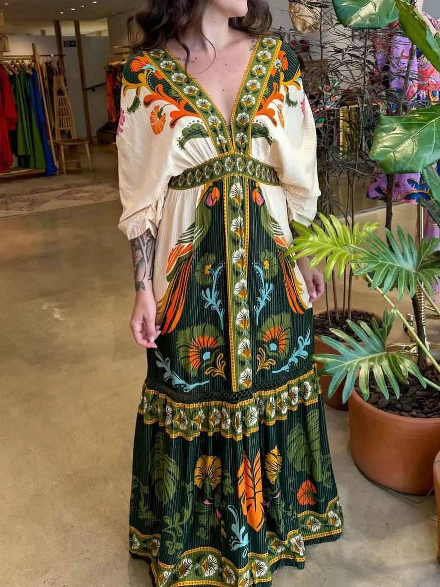 As Shown 2025 NEW Vintage Boho Linen Dress Summer Style for wholesale on Faire2