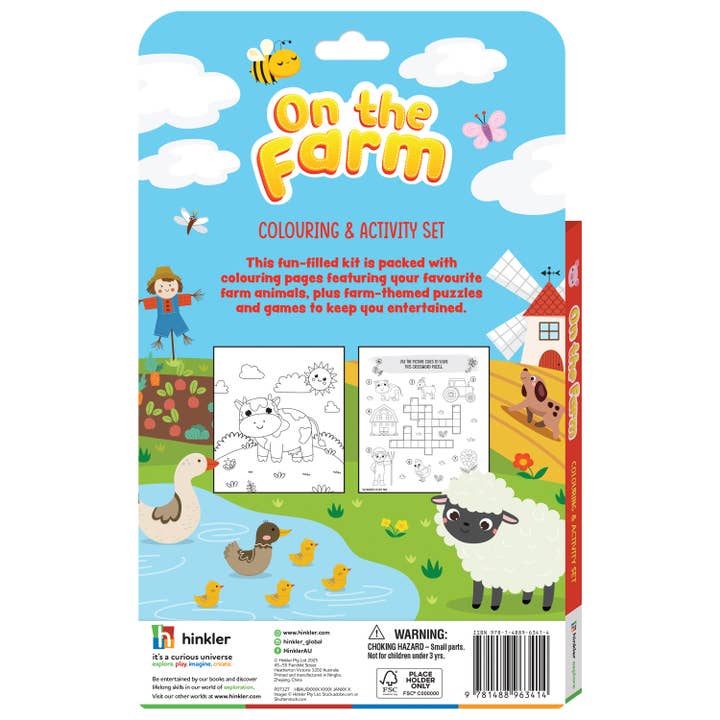 Hinkler Australia - Wholesale Colouring and activity book – kids and baby - On the Farm Colouring & Activity Set4