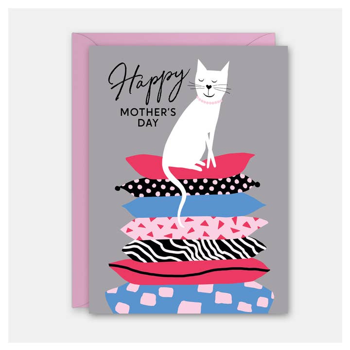 Pillow Stack Cat - Tarjeta para el Día de la Madre para venta al por mayor de Rock Scissor Paper