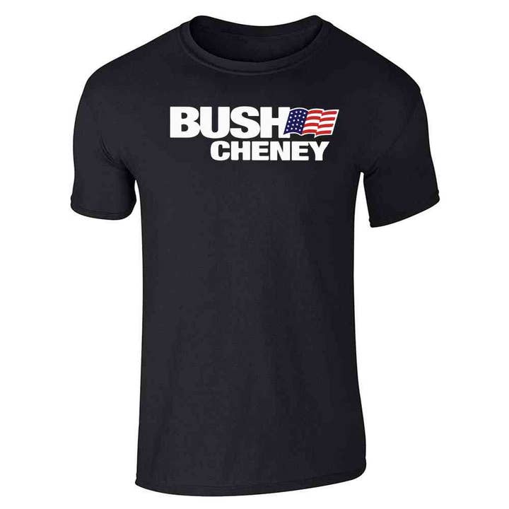 Pop Threads – wholesale Screen printed t-shirt – unisex – George W Bush Dick Cheney President Campaign Retro Unisex Tee