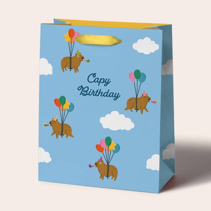 Sac cadeau d'anniversaire Capy pour la vente par Seltzer Goods