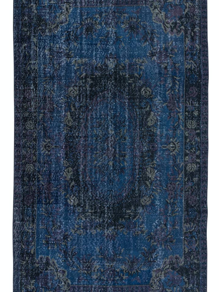 5.7x10.2 Ft Modern Handmade Turkish Rug in Navy Blue Color for wholesale by Rug Specialist LLC.