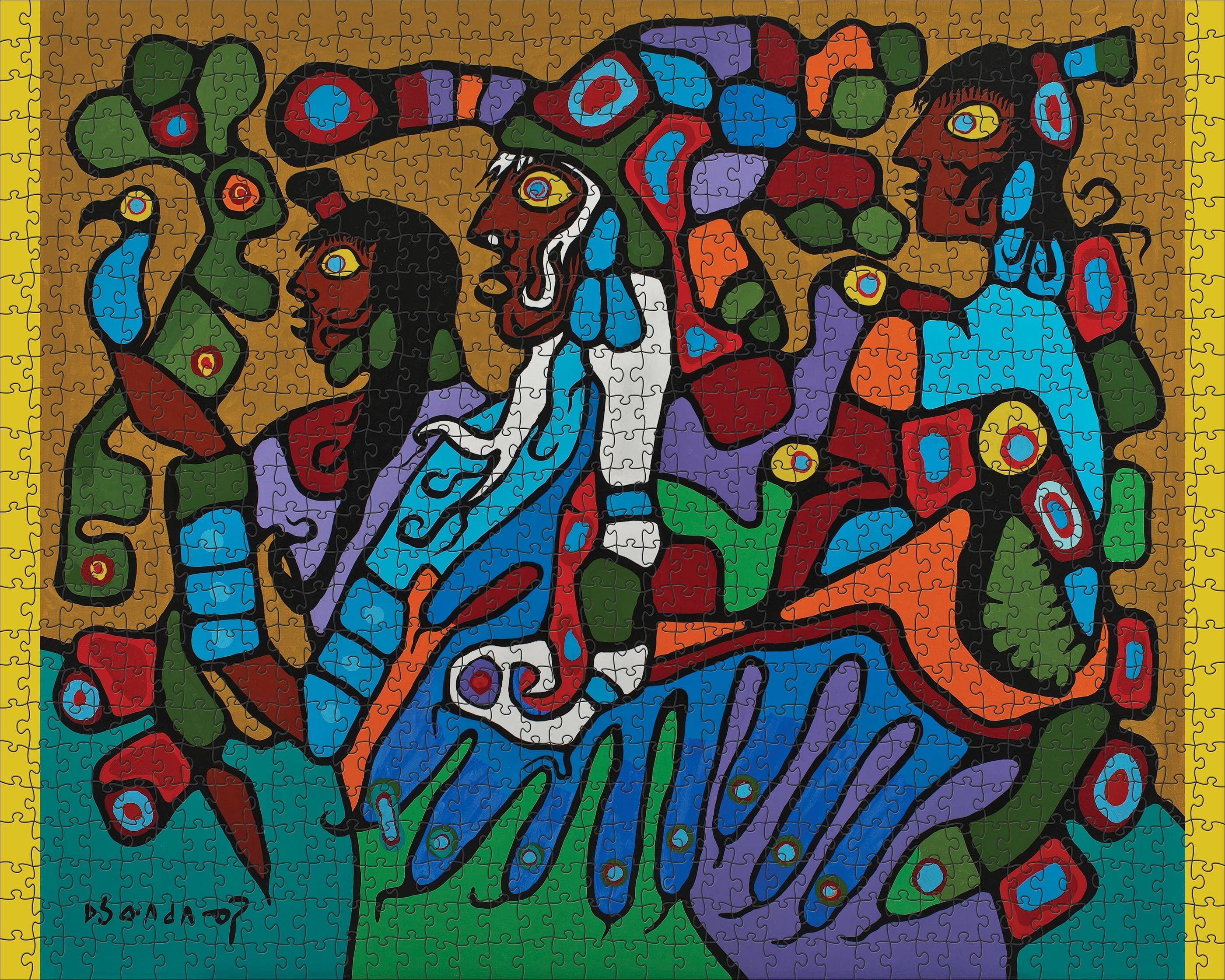 Pomegranate - Vente Puzzle – adulte - Norval Morrisseau : Chaman et Disciples Puzzle de 1000 pièces1
