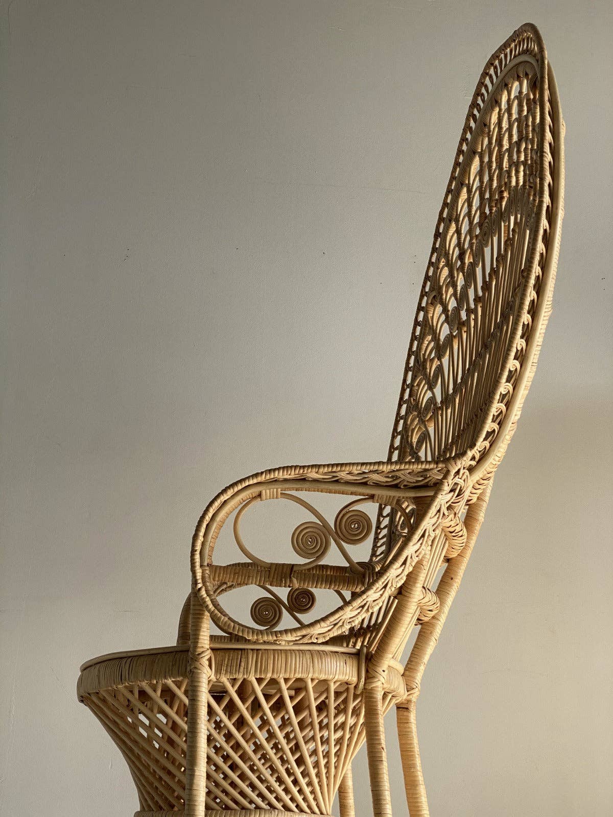 Office Objets - Wholesale Chair - Emmanuelle armchair in rattan with peacock patterns6