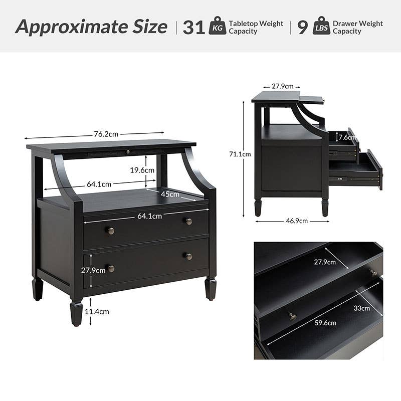 Karat Home - Wholesale Bedroom Furniture - Bernadette Nightstand3