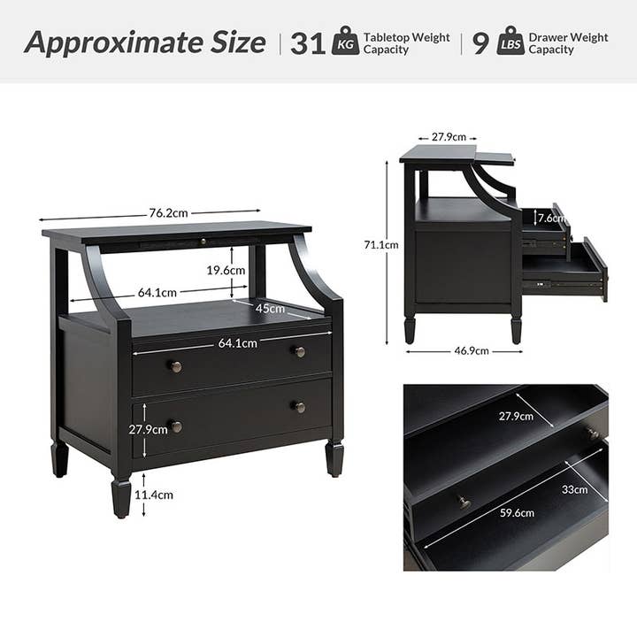 Karat Home - Wholesale Bedroom Furniture - Bernadette Nightstand3