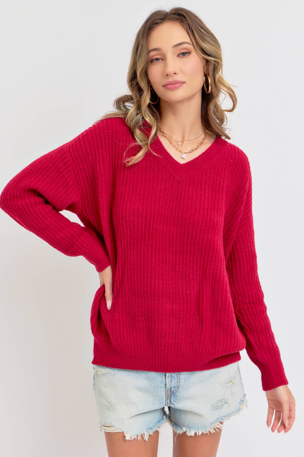 Sweet Lovely by Jen - Wholesale Knit Sweater - Women's -  EVERYDAY CASUAL  SWEATER54
