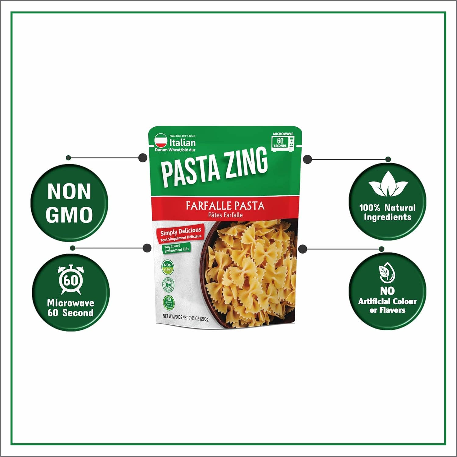 Regal Kitchen Foods - Wholesale Pasta - Pasta Zing Variety Pasta 2x Elbow | 2x Farfalle,3x Spaghetti5