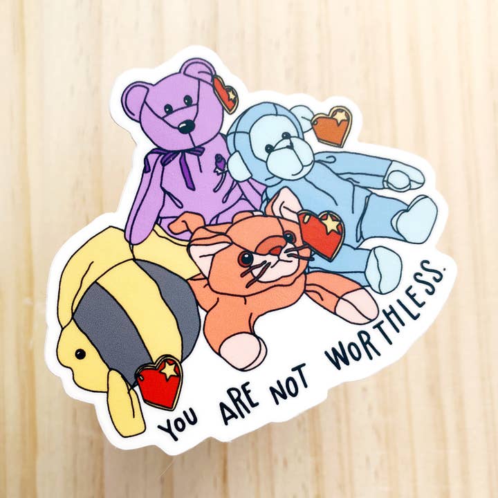 You Are Not Worthless Sitzsack, Tierspielzeug, Vinyl, wetterfest für den Großhandel von The Moxie Fox