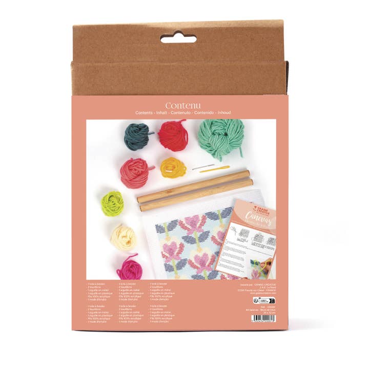Graine Créative - Wholesale DIY Craft Kit - LOTUS FLOWER CANVAS KIT3