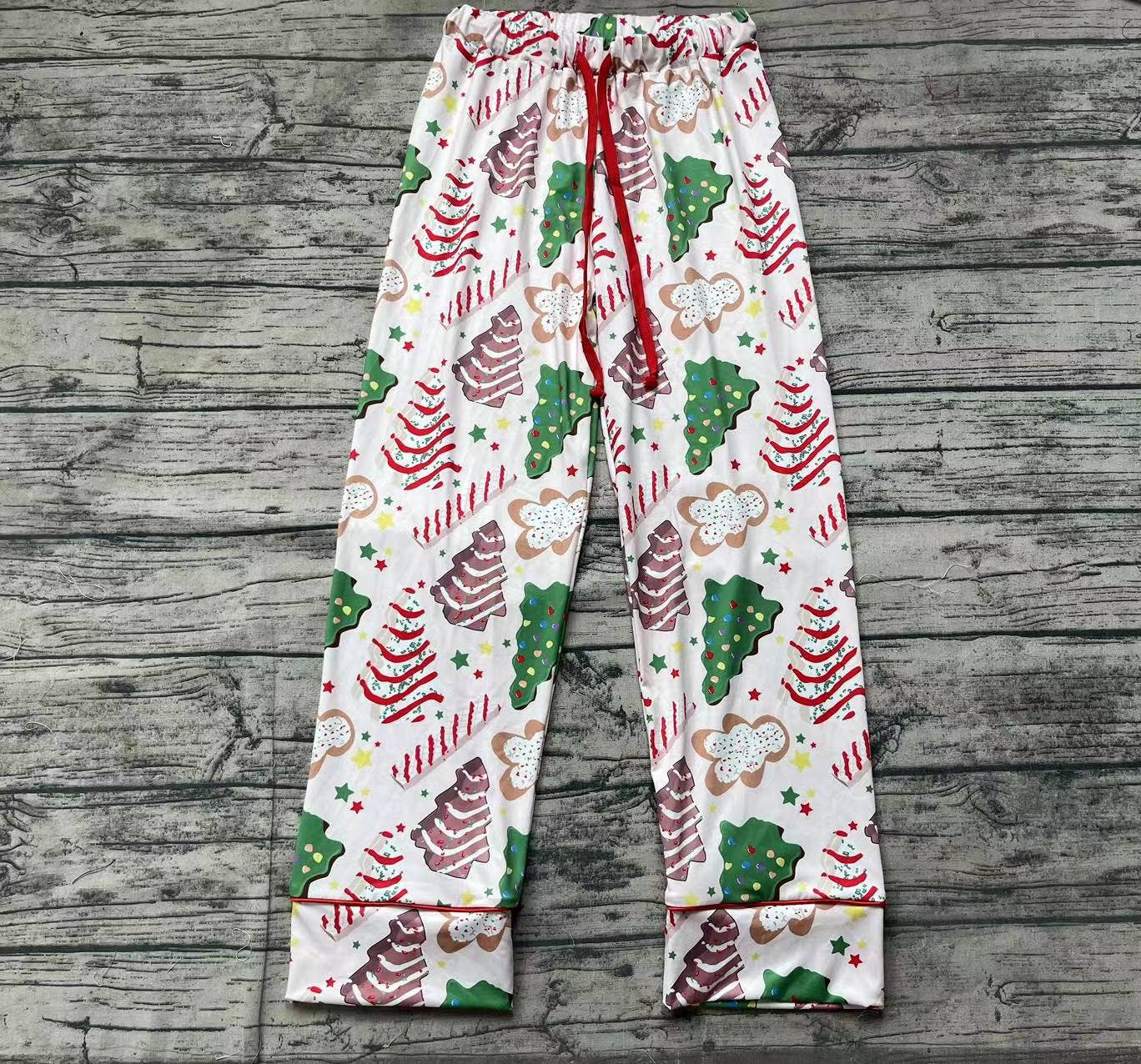 Aier Wholesale - Wholesale Sleepwear Bottom - Women's - Adult Women Christmas Tree Cake Red Bottom Pants Pajamas1