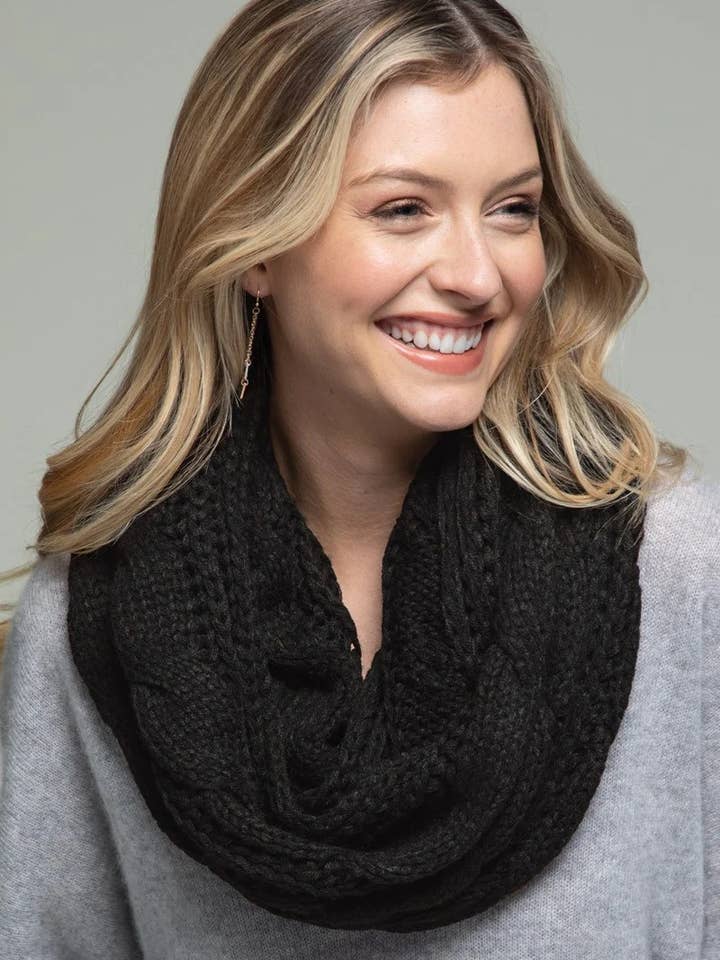 Kabel Strik Infinity tørklæde for engroshandel hos Shop Neighbors