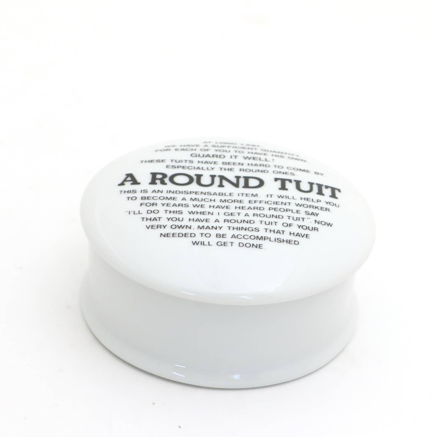 Lenny Mud - Wholesale Gag Gift/Novelty Gift - A Round Tuit ceramic box, novelty gag gift3