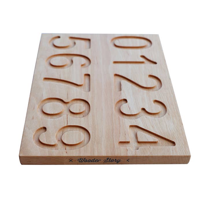 Living Refinery – Brinquedo de madeira - Crianças por atacado – Wooden Story - Quadro Montessori para Traçar Números com Bolinhas5