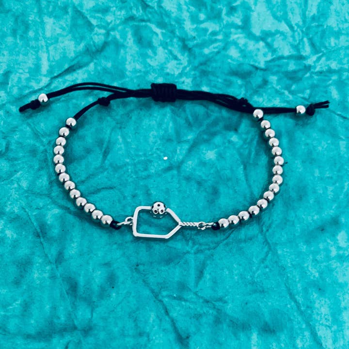 Sportybella - Wholesale Beaded Bracelet - Pickleball Paddle Beaded Adjustable Bracelet