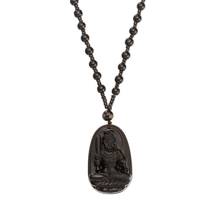 Eye Candy Los Angeles - Wholesale Pendant/Charm Necklace - Black Buddha Necklace