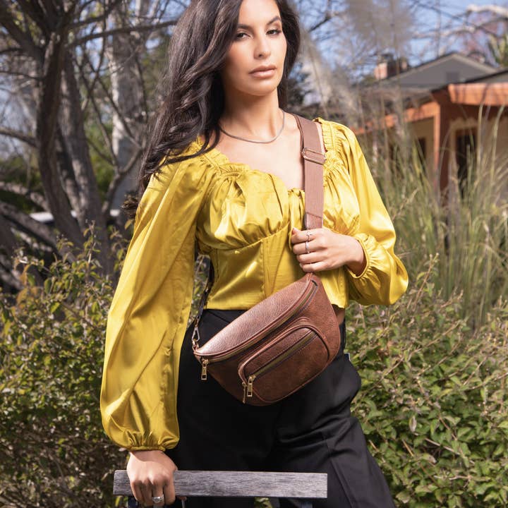 KAYLA+AVA - Wholesale Belt Bag - Women's - Loretta Multi Compartment Fanny Pack/Belt Bag/sling bag