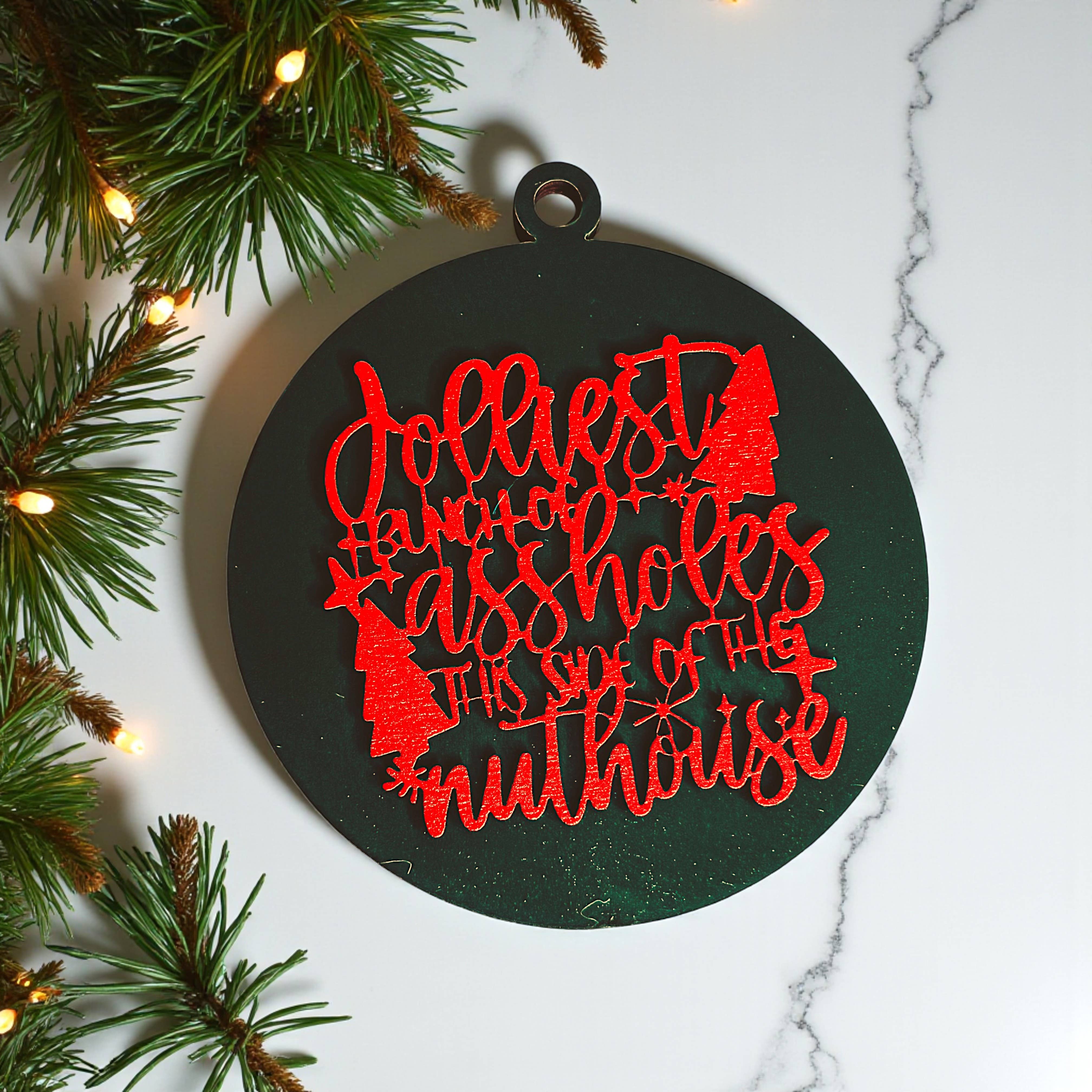 Gia Roma - Wholesale Ornament - Hanging Christmas Decor + Handmade Wooden Ornament Funny133