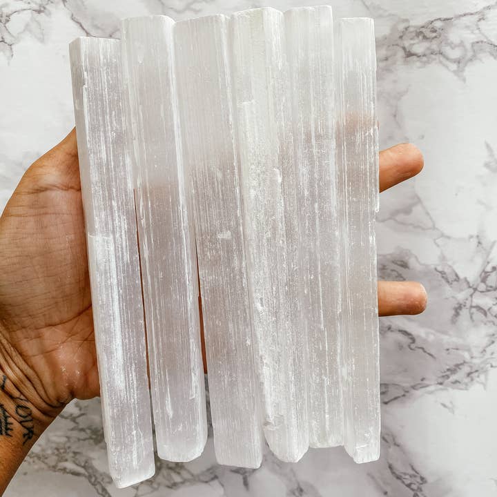 Peach and Pixie - Wholesale Spiritual Stone/Crystal - Selenite Wand ~3", Ethically Sourced0