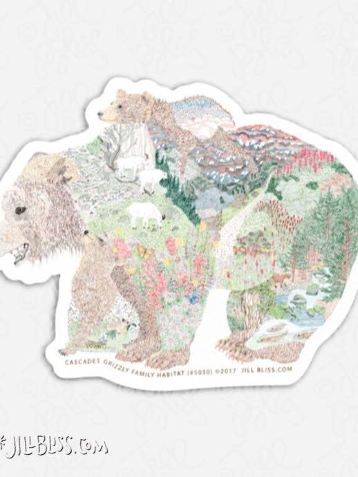 AUTOCOLLANT HABITAT HARBOUR SEAL POUR LITS DE VARECH pour la vente par Jill Bliss Artwork